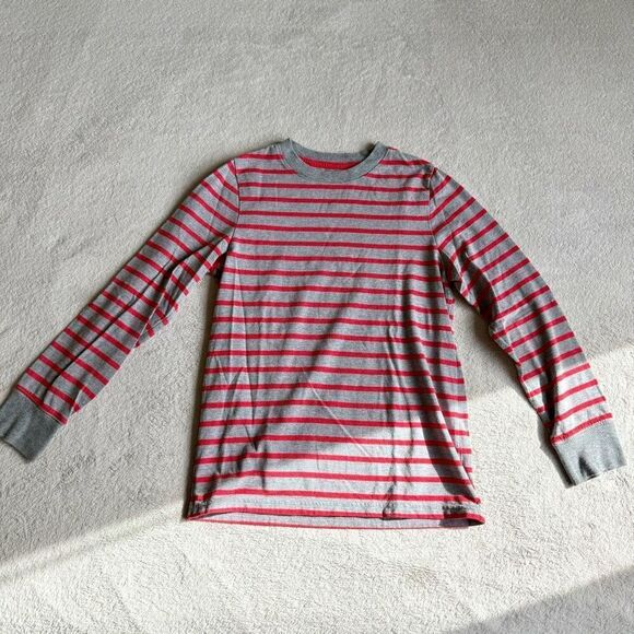 Cat & Jack Grey with Red Stripes Longsleeved T-shirt - Picture 1 of 6